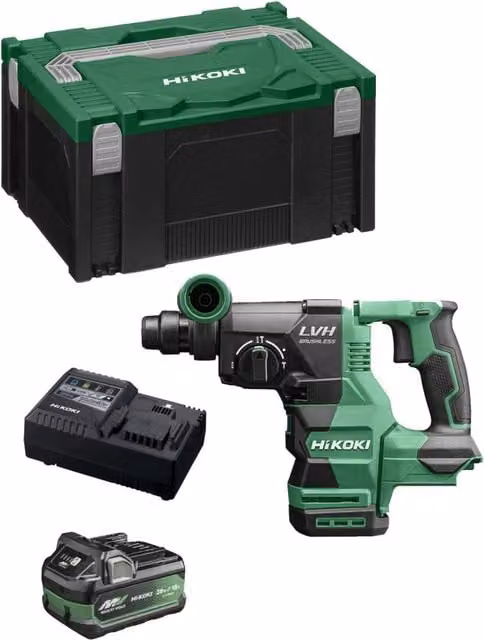 Martello Perforatore HiKOKI DH1826DAA1X Verde con Batteria Ricaricabile e Valigetta HSC III