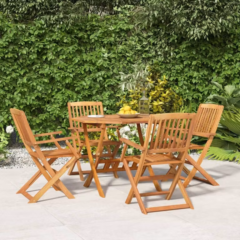 Maison Exclusive - Set da pranzo da giardino in legno massello di acacia, 5 pezzi