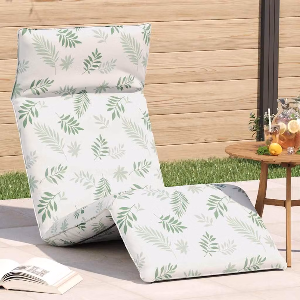 vidaXL Lettino Pieghevole con Motivo Floreale Multicolore e Tessuto Oxford, L: 175 cm, P: 54 cm, H: 8,5 cm