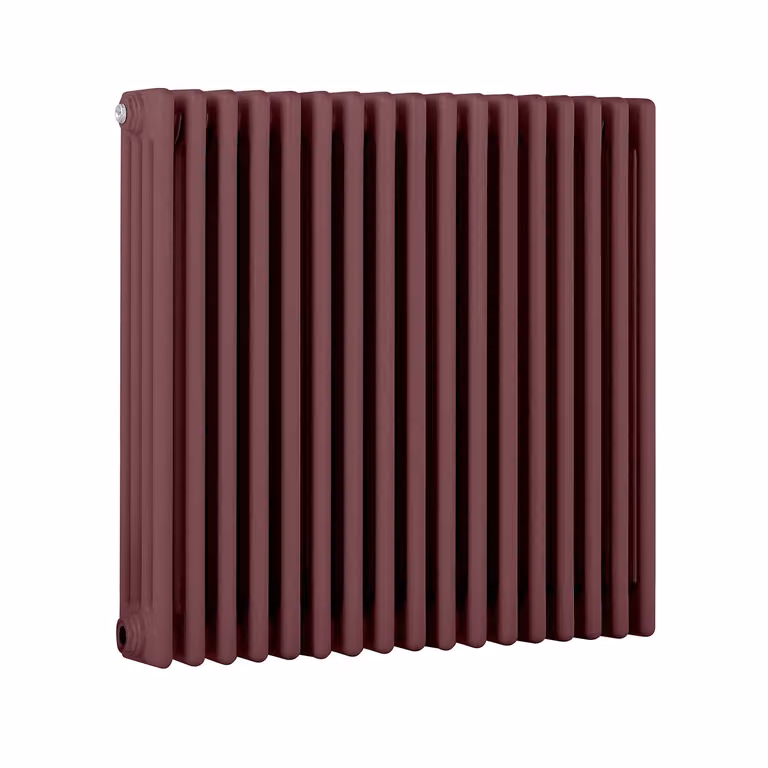 Radiatore Orizzontale a Colonne (4 Colonne) 750mm x 785mm - Rosso (Booth Rosso) - Regent