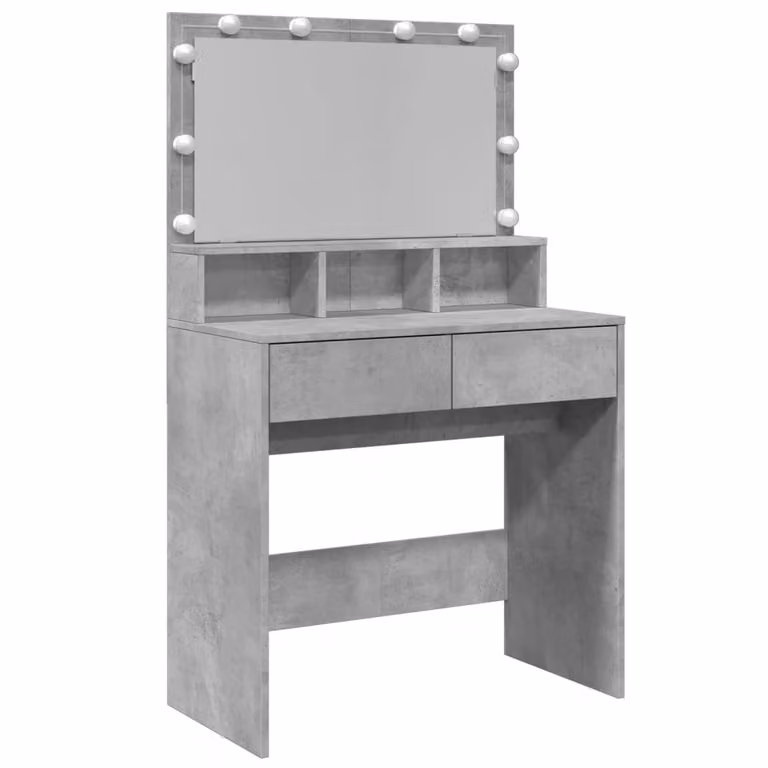 Toeletta con LED Grigio Cemento 80x41x134,5 cm