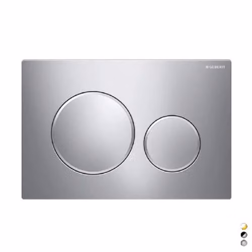 PLACCA DI COPERTURA 2 TASTI SIGMA 20 GEBERIT Cromo - bordi tasti Satinati