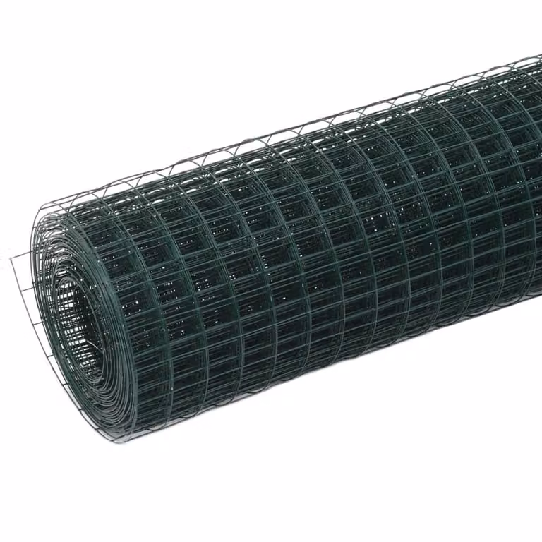 vidaXL Recinzione in filo d'acciaio con rivestimento in PVC 10x0,5 m Verde