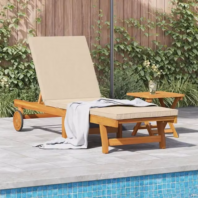 Lettino da sole 2 pz Legno di Acacia Massello Marrone 3325202