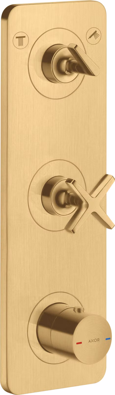hansgrohe AXOR Citterio E module thermostat encastré 38 x 12 pour 2 consommateurs, 36703250, 36703250