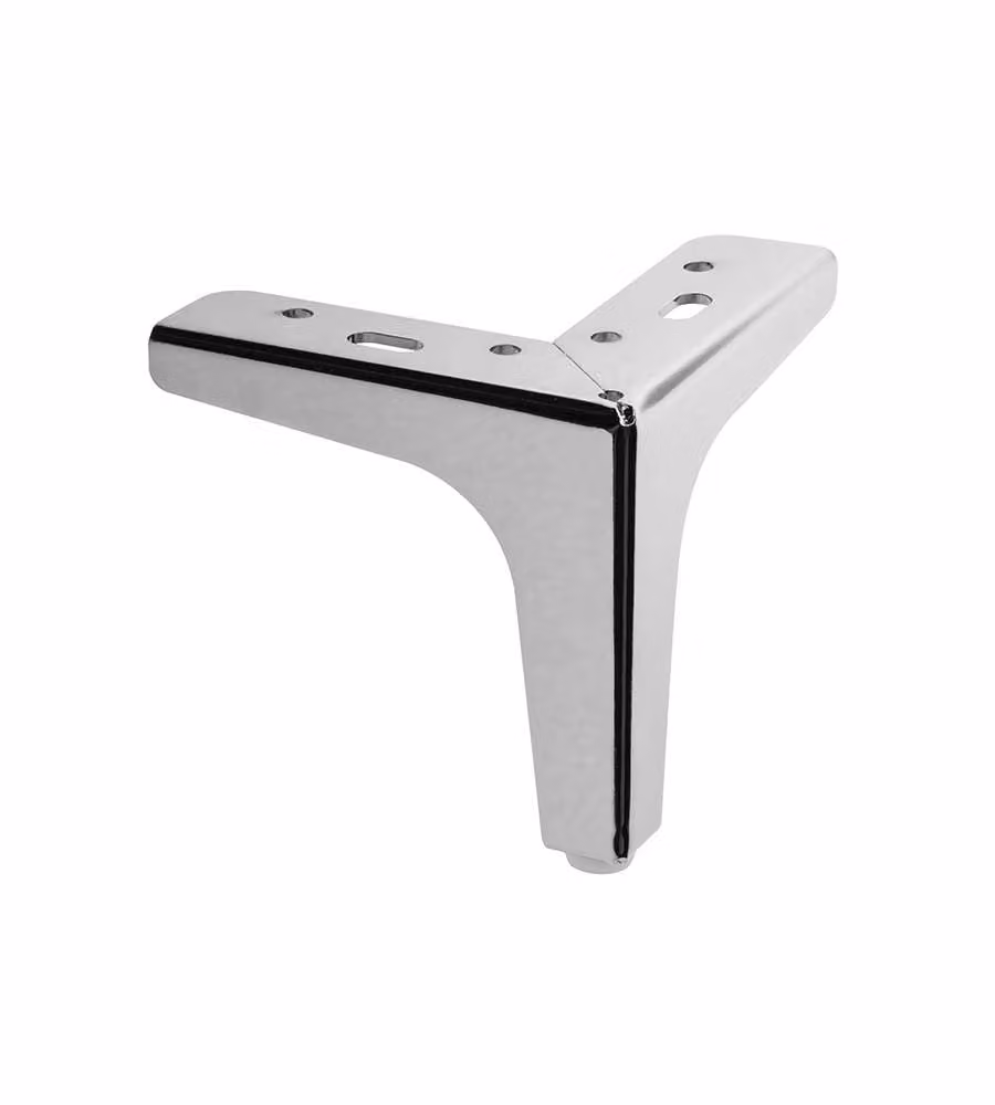 Masidef Piede Fisso per Mobili - Acciaio Cromato - 100mm