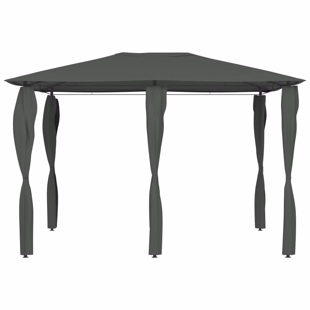 Gazebo con Montanti Rivestiti 3x4x2,6 m Antracite 160 g/m²