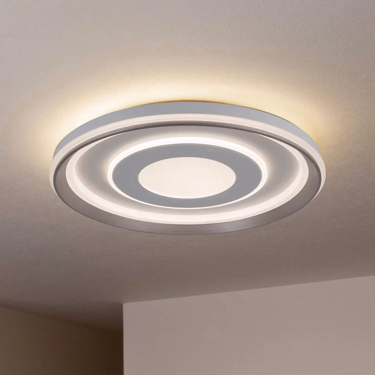 Näve Plafoniera a LED Doira, dimmerabile, Bianco / Opale, Soggiorno / Sala da pranzo, Plastica, Moderno, Plafoniera LED