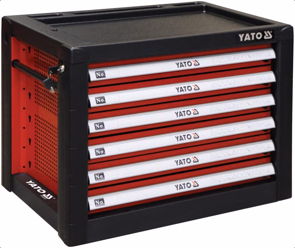 Armadio da officina 6 cassetti 690x465x535mm rosso