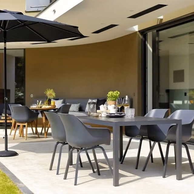 Set di 2 sedie SOPHIE Element Organic HARTMAN in alluminio antracite per giardino