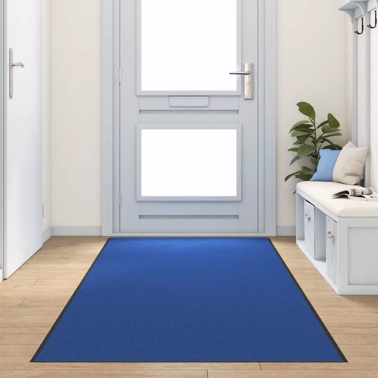 Tappetino moderno vidaXL blu e nero in poliammide e PVC, L: 400 cm, P: 120 cm, H: 1 cm