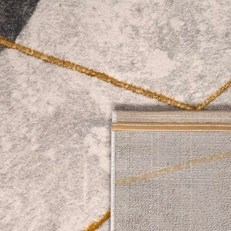Tappeto Tiana grigio con effetto alto-basso e design geometrico scandinavo L: 290 cm, P: 200 cm