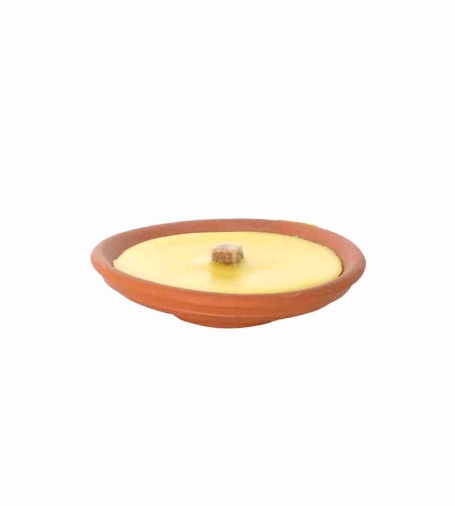 Lapillo Candela Citronella in ciotola di Terracotta - 165mm