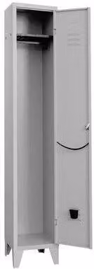 Armadio Spogliatoio Prometal Grigio con Ante a Battente e Appendiabiti, Altezza: 179,5 cm