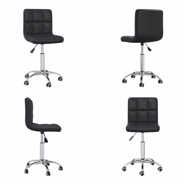 vidaXL Sedia da sala da pranzo girevole in ecopelle nera - Sedia da sala da pranzo - Sedie da sala da pranzo - Sedia - Sedie