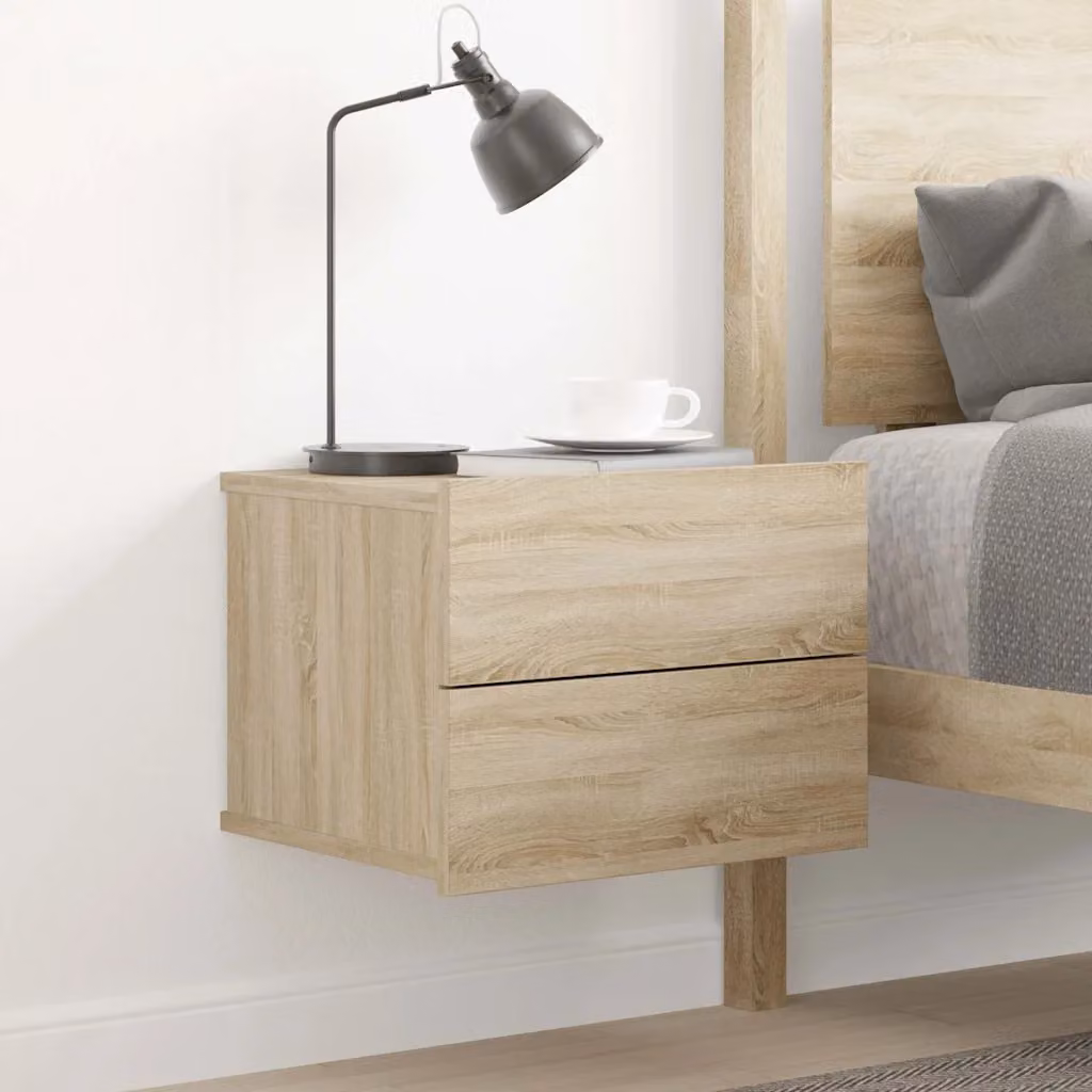 Comodino vidaXL in Rovere Sonoma e Legno Multistrato, L 40 x P 30 x H 30 cm