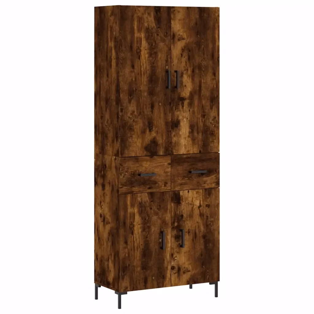 Credenza vidaXL in legno e metallo colore marrone per sala da pranzo L: 69,5 cm, P: 34 cm, H: 180 cm – 2