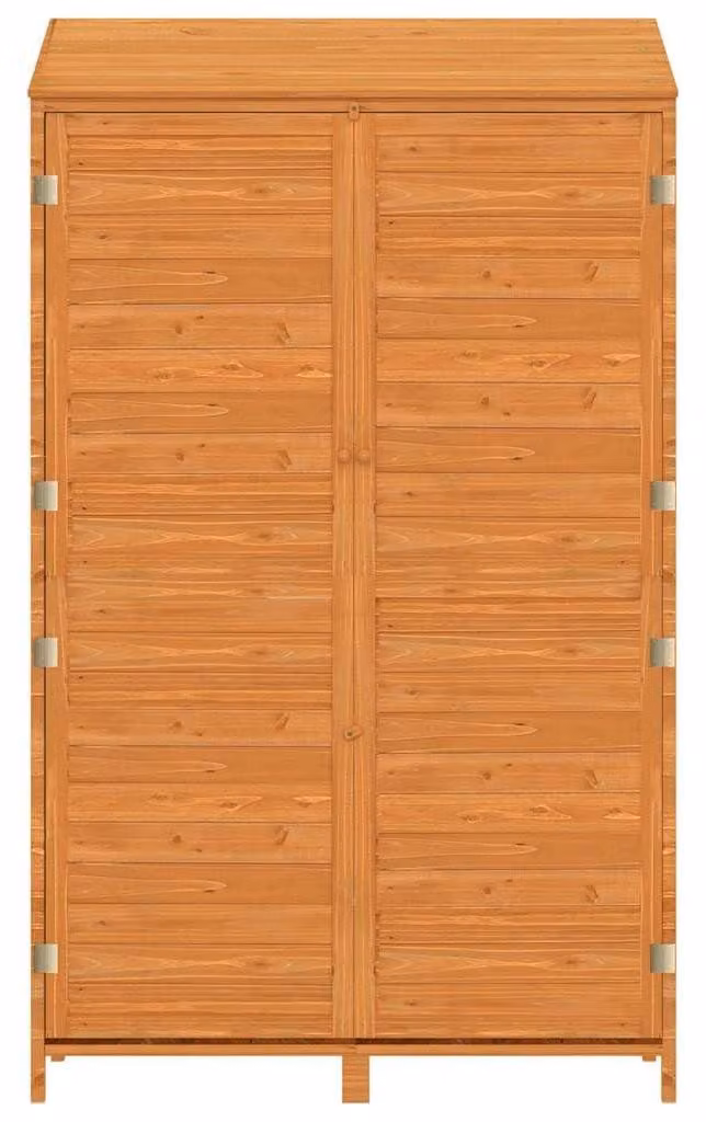 Casetta da giardino in legno massello di abete, color marrone - 102x52x174,5 cm - Piccolo capanno da giardino - Resistente agli agenti atmosferici