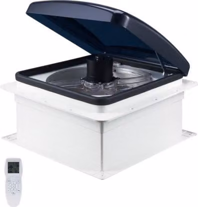 VEVOR Ventilatore di Sfiato per Camper da 35,6 cm, 12 V con 10 Velocità, Telecomando, Motore CC Integrato e Coperchio Superiore Elettrico, Colore Bianco o Grigio