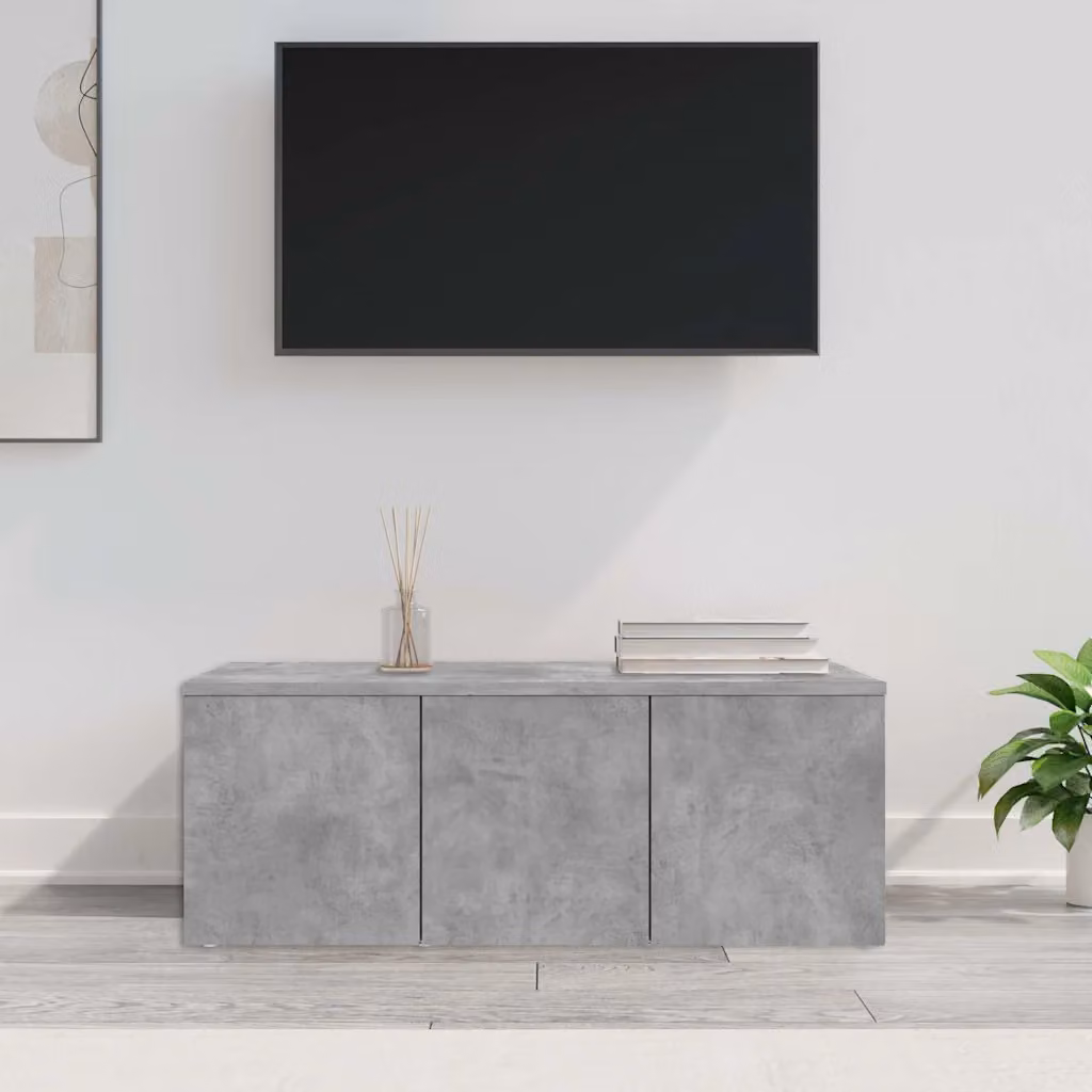 vidaXL Mobile Porta TV Grigio Cemento in Legno e MDF, L 80 cm x P 34 cm x H 30 cm