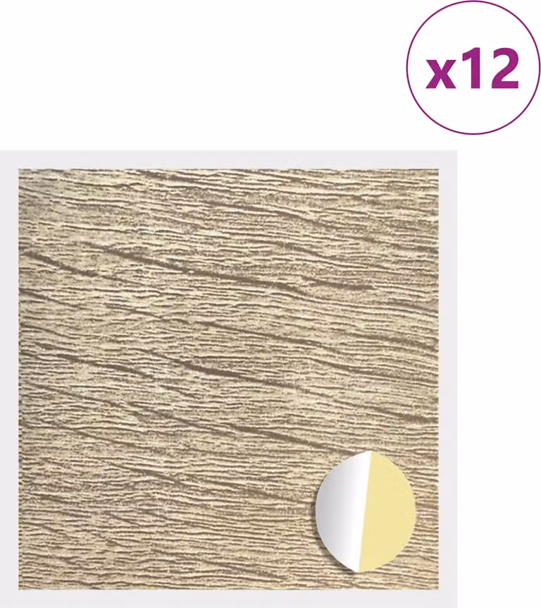 Copertura Vite Adesiva 12 pcs Rovere Sonoma Ø 20 x 0,5 mm
