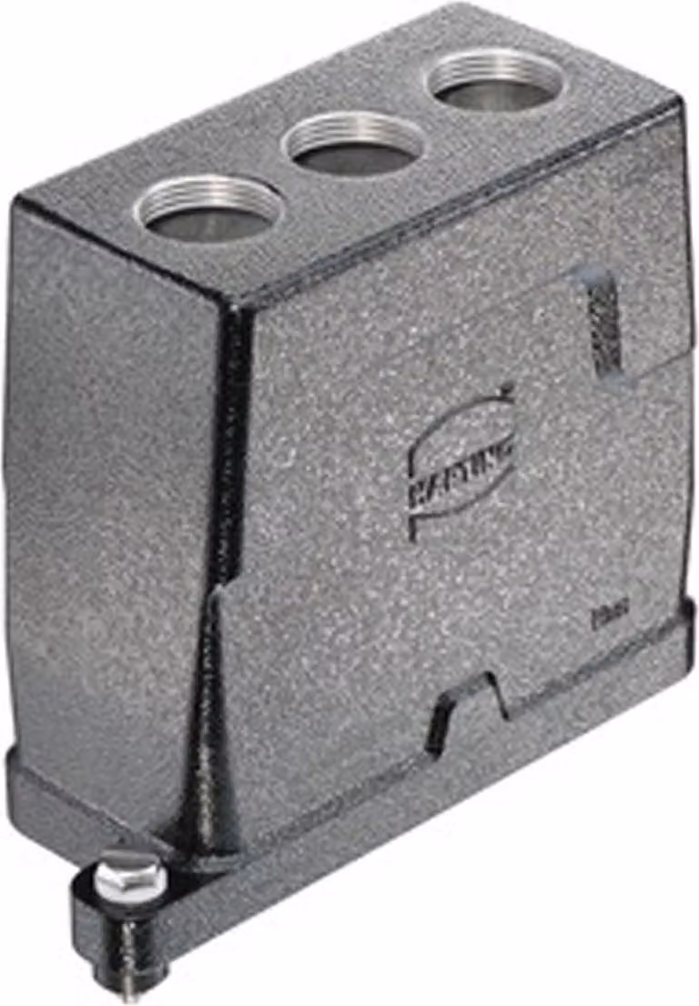 HARTING Han 16HPR alloggiamento con boccola allargata, 3xM25 uscita cavo diritta, chiusura a vite - 1 pezzo