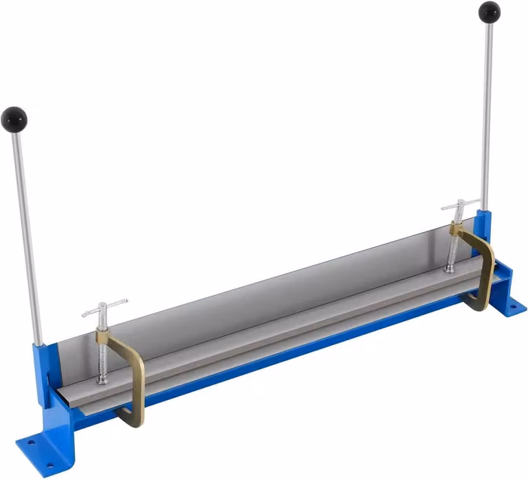 Macchina piegatrice per lamiere - Piegatrice manuale - Modello da banco pieghevole - Larghezza di lavoro: 76 cm - Angolo di piegatura: 0–90° - Acciaio Q235 - Colore: blu