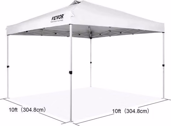 Tenda per Giardino - Bianca - Casa da Giardino - Tenda da Giardino - Impermeabile - 304,8x304,8cm - Tenda per Esterno