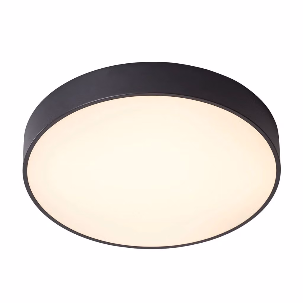 Plafoniera LED Italux Orbital tonda nera con luce bianco caldo 3000K, Diametro: 40 cm – 2