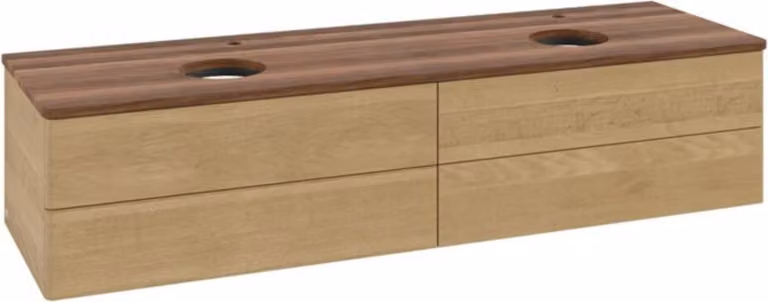 V&B Mobiletto senza struttura frontale, con illuminazione Antao 160x50cm, HL, WBP-color w. wal, hon. oak