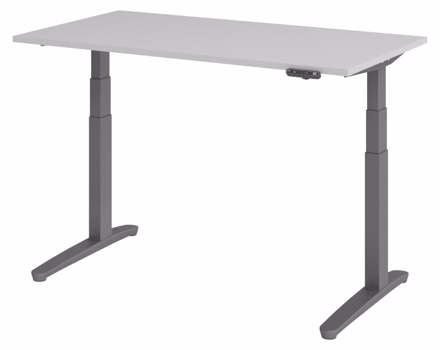 Scrivania elettrica bümö modello XBHM - Struttura: grafite, finitura: grigio, dimensioni: 140 x 80 cm