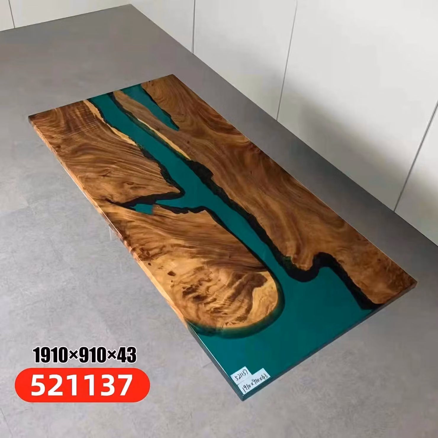Epoxid harz esstisch echtes holz massive möbel wasserfall epoxy tisch 191x91cm