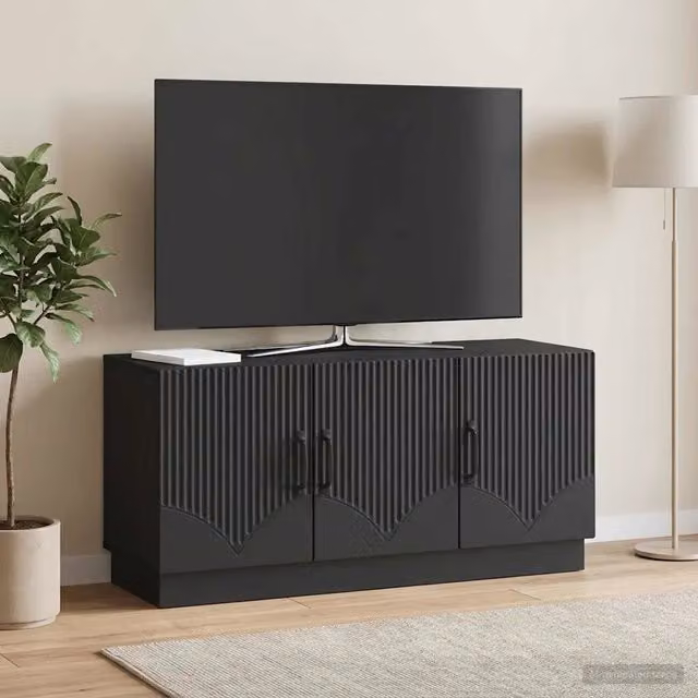 Mobile TV Nero 99 x 34,5 x 47 cm Legno ingegnerizzato
