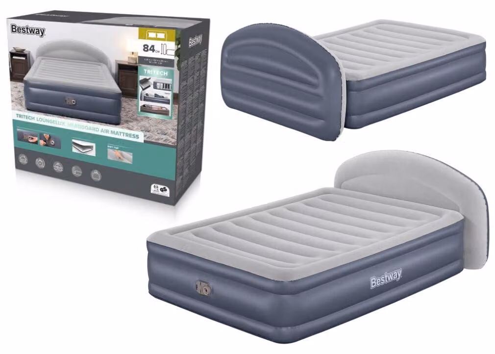 Letto matrimoniale Bestway® TriTech® con pompa elettrica integrata e sezione testa LoungeLux™ 229 x 152 x 84 cm