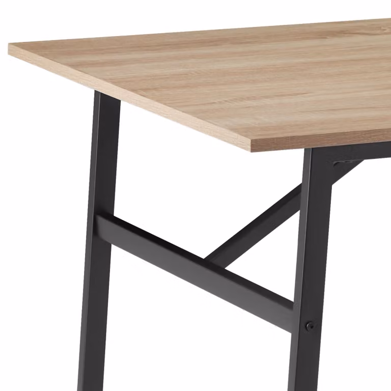 Tavolo da pranzo industriale TecTake GmbH in legno rovere color marrone, L: 150 cm, P: 75 cm, H: 76 cm