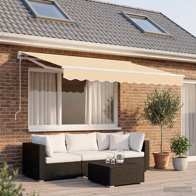 Maison Exclusive - Telo di ricambio per tenda da sole, dimensioni 3,5x2 metri, colore crema, in poliestere