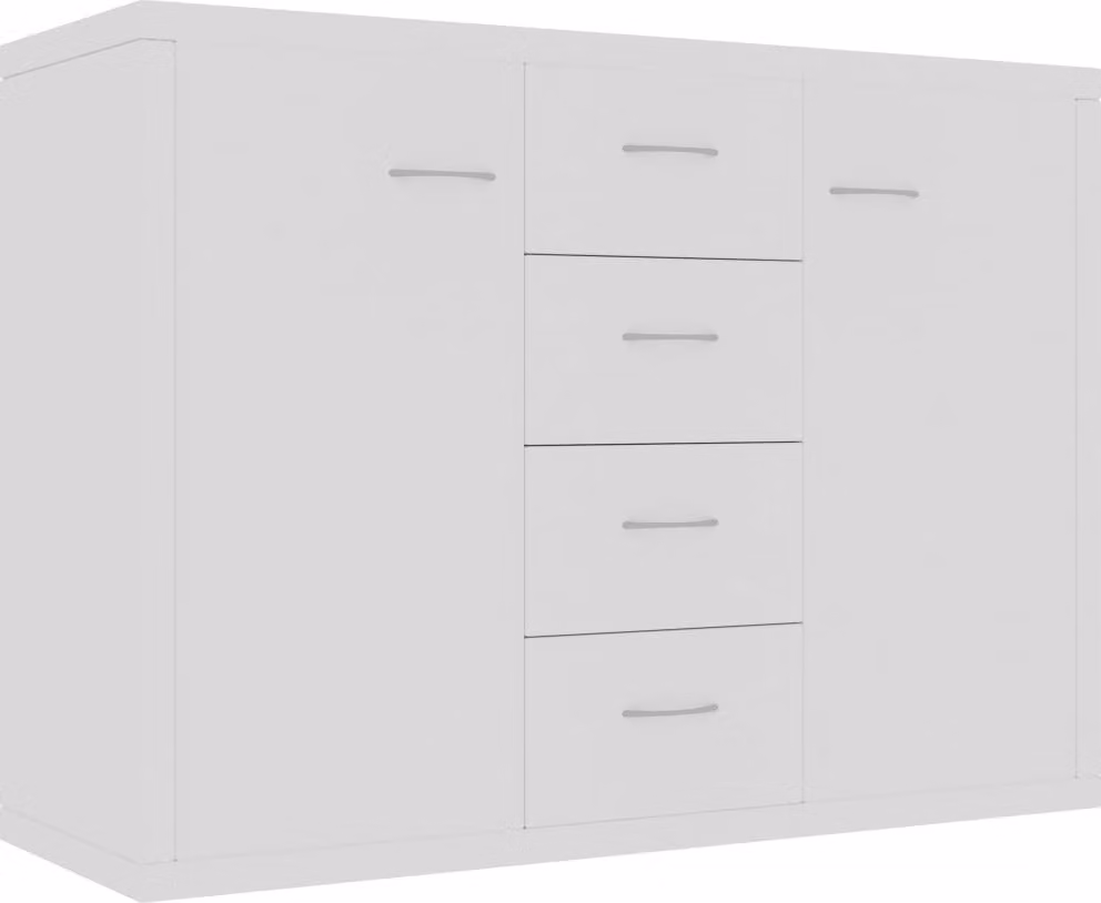Credenza Bianca 88x30x65 cm in Legno Multistrato