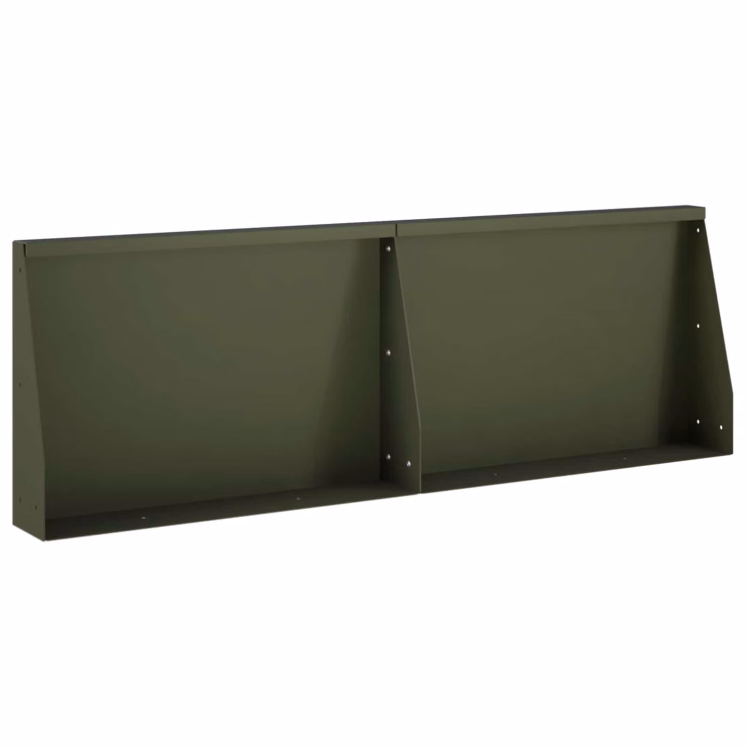Set di 2 aiuole rialzate vidaXL in acciaio color verde oliva, L 60 x P 12 x H 40 cm