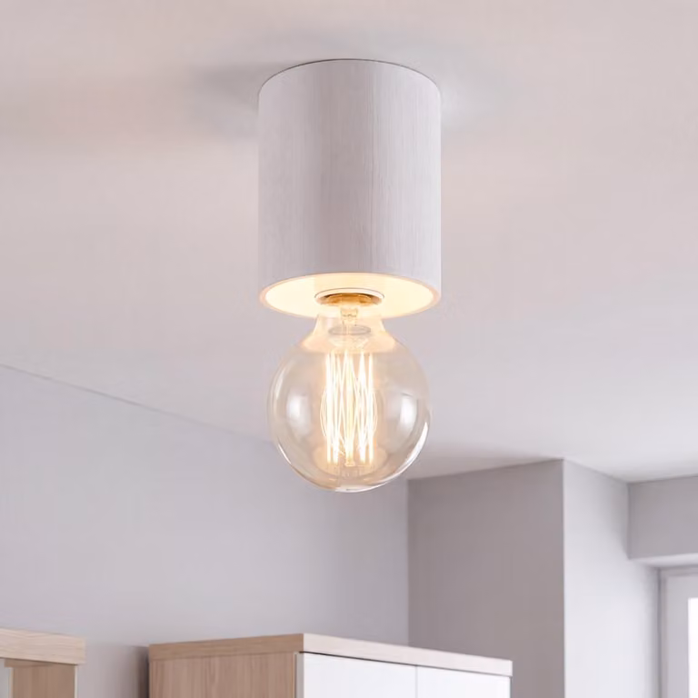 Plafoniera bianca rotonda moderna in legno versatile DIOLA lampada in legno illuminazione corridoio lampada soggiorno