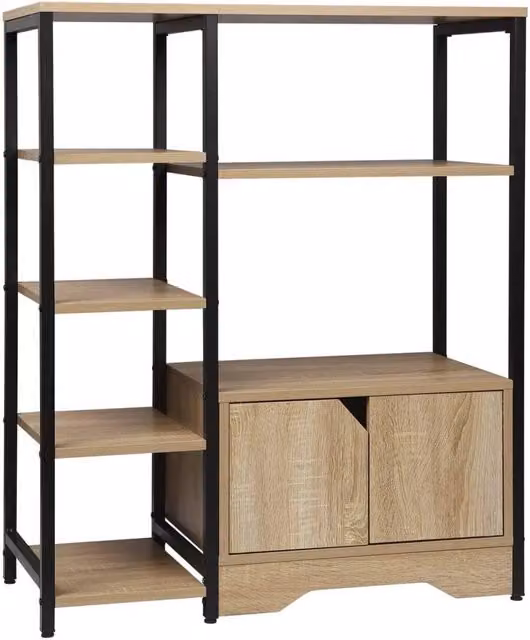 Libreria con mobile 97 cm rovere chiaro 19_0000123
