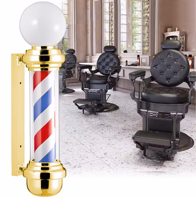 Plafon colonna lampada LED barbershop segno pubblicitario salone 67cm