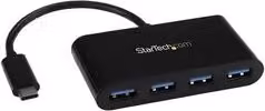 Hub USB 3.0 Startech.Com con 4 porte USB-A, Nero, HB30C4AB