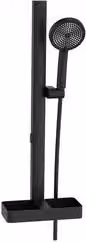 Set saliscendi con doccia monogetto e portasapone ZENO Nero opaco L: 70,5 cm SAPSAL0183NE