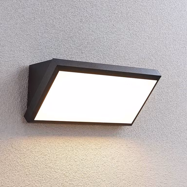 Applique da esterni a LED Abby Lindby, Nero, Plastica, Moderno, Applique LED da esterni