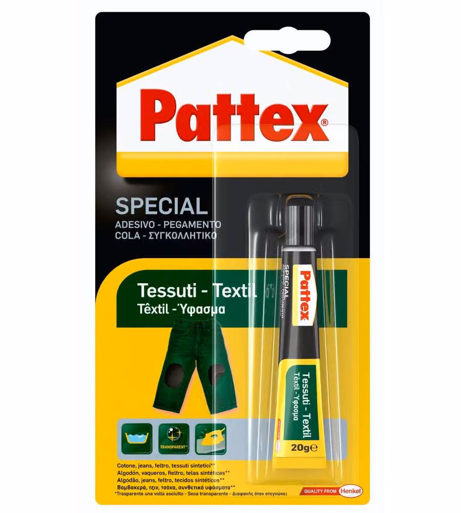 Pattex Adesivo per Tessuti Trasparente 20 g
