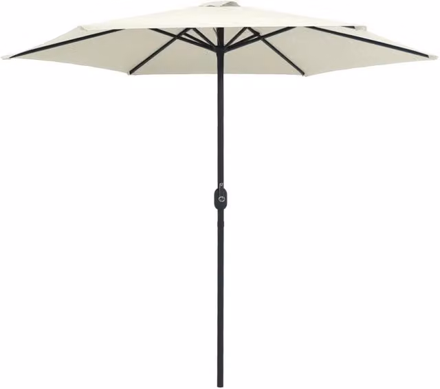 Ombrellone da giardino Trade Shop Traesio bianco con manovella ø 270 x H 220 cm