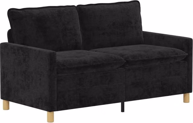 Divano | Divano da soggiorno | Sofa Nero 156 x 81 x 87,5 cm Poliestere