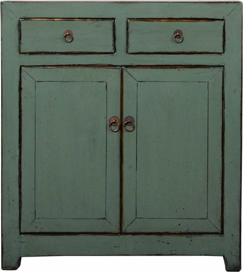 Fine Asianliving Armadio cinese antico Mint lucido B77xP40xH95cm Armadio cinese Armadio nuziale cinese Mobili orientali Asiatici