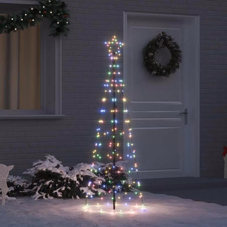 Maison Exclusive - Albero di Natale a LED EKENAS, 250 cm, 390 LED, multicolore, struttura in acciaio