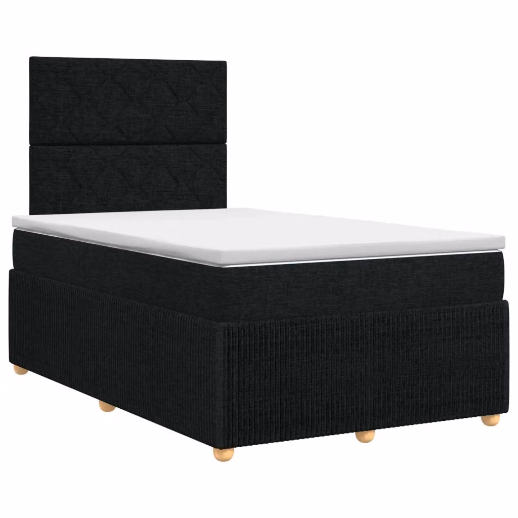 Letto box spring con materasso ibrido vidaXL Nero L: 120 cm, P: 200 cm – 2